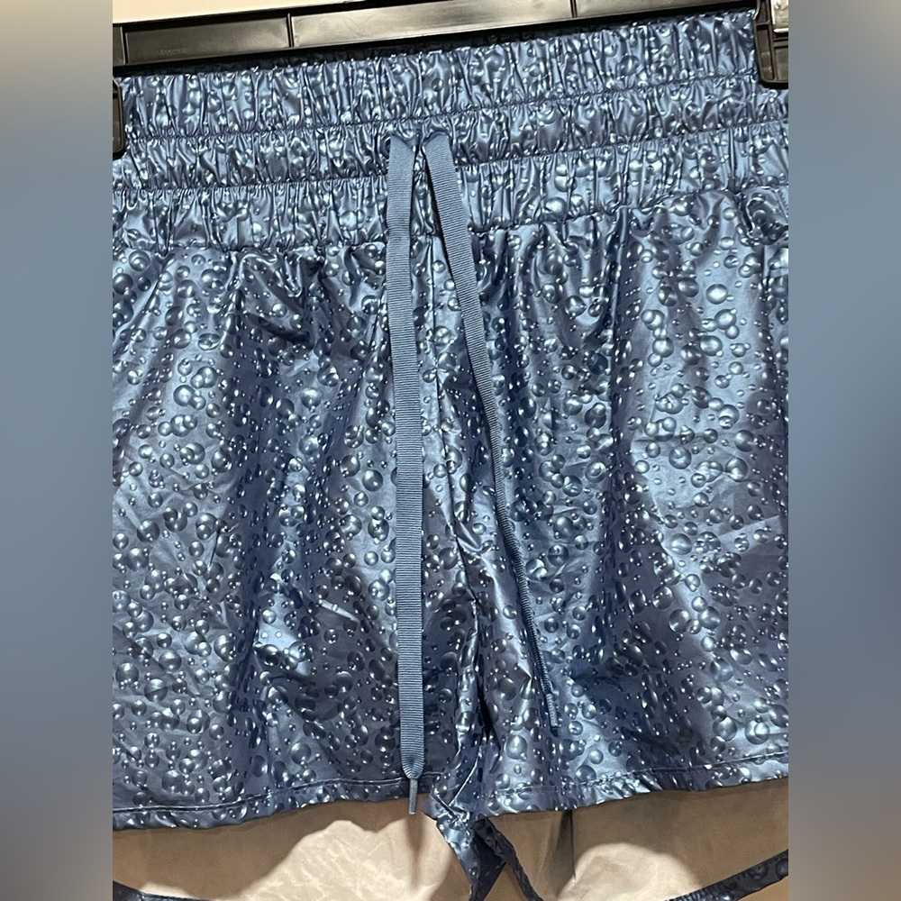 🫧 Zyia Womens Large Athletic Running Blued Steel Bubbles Hi-Rise Bomber Short - Picture 7 of 12